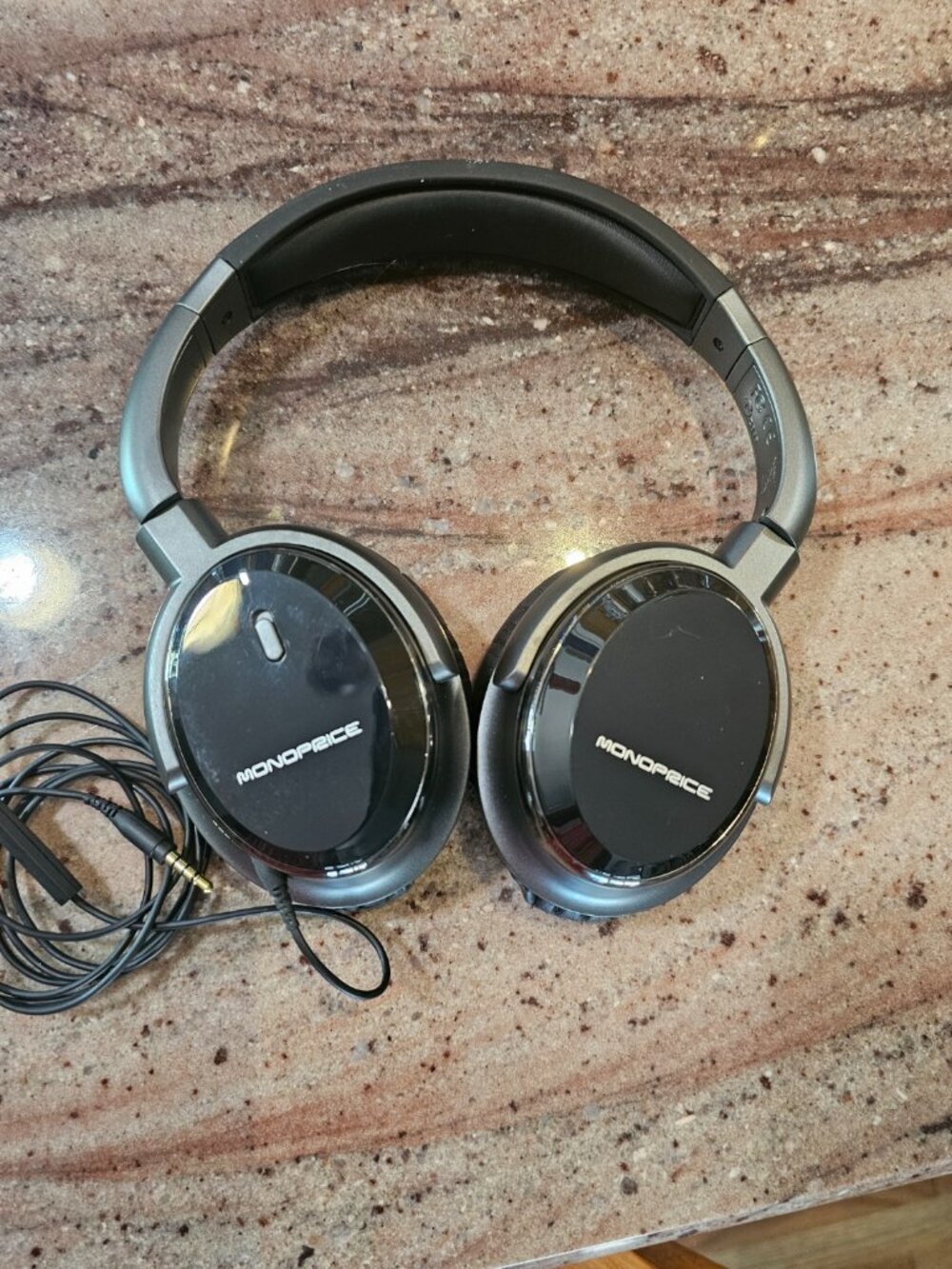 Monoprice Active Noise Cancelling Headphones with Case and Accessories